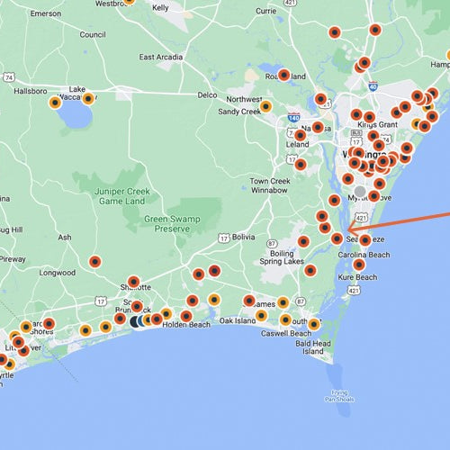 Visualizing the Powerful, Unnamed Storm that Battered Southeast North Carolina