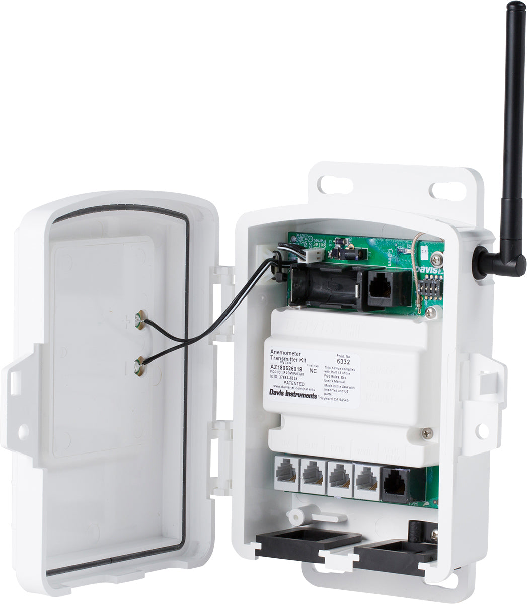 solar-powered wireless sensor transmitter interior oblique view