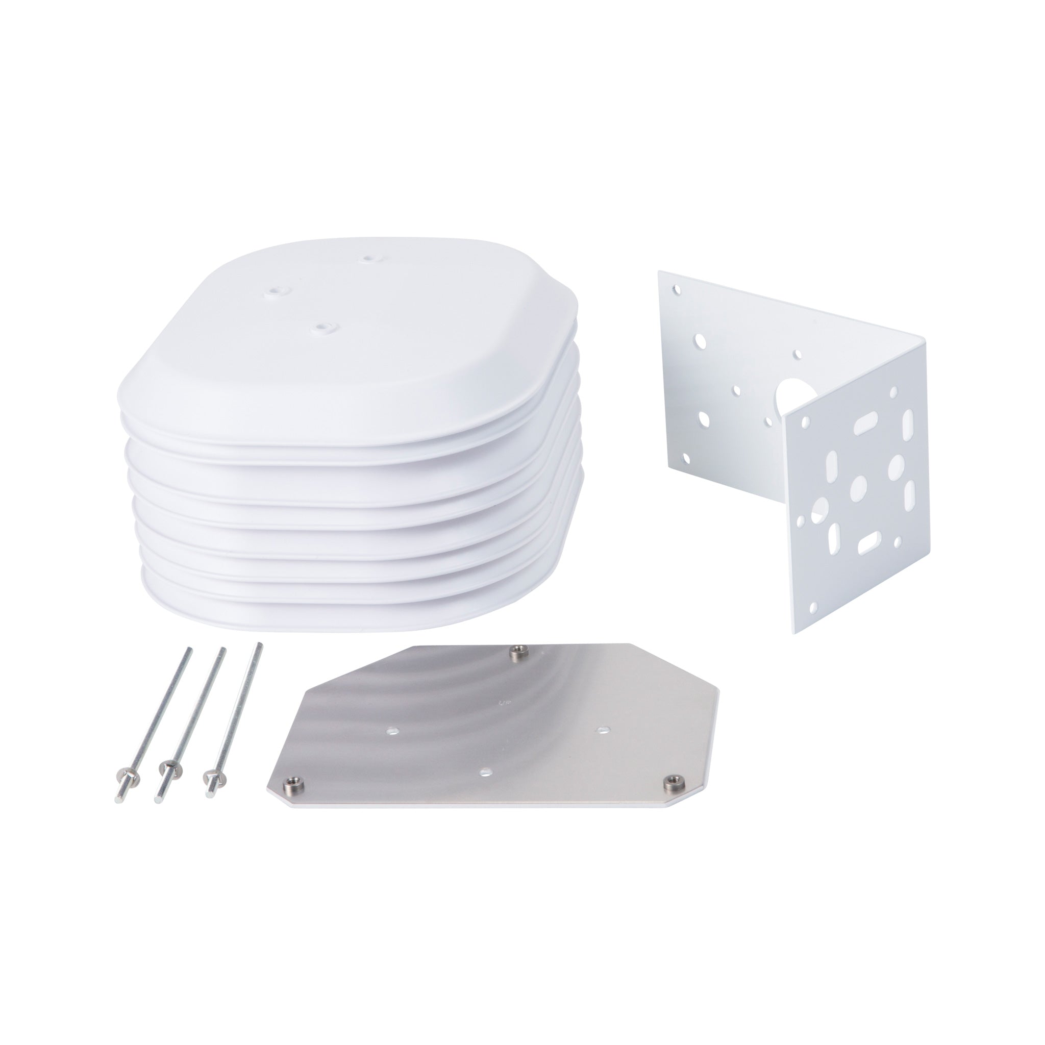 solar radiation shield with mounting bracket