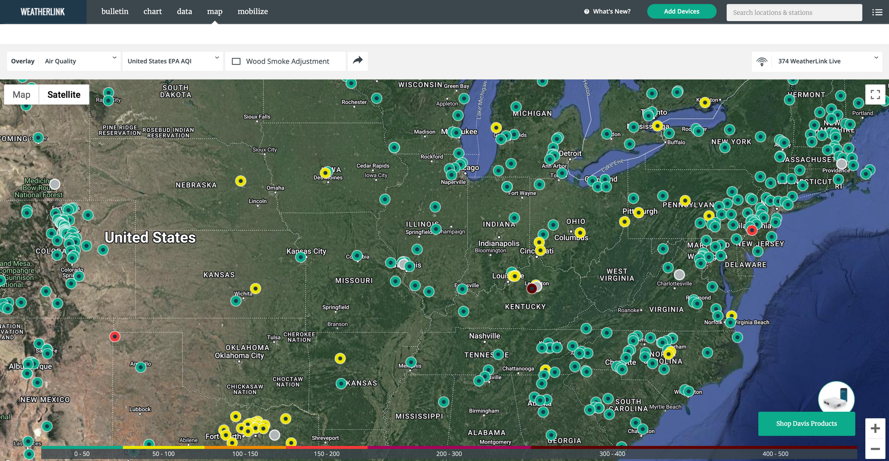 Check Out Our New AirLink Air Quality Map