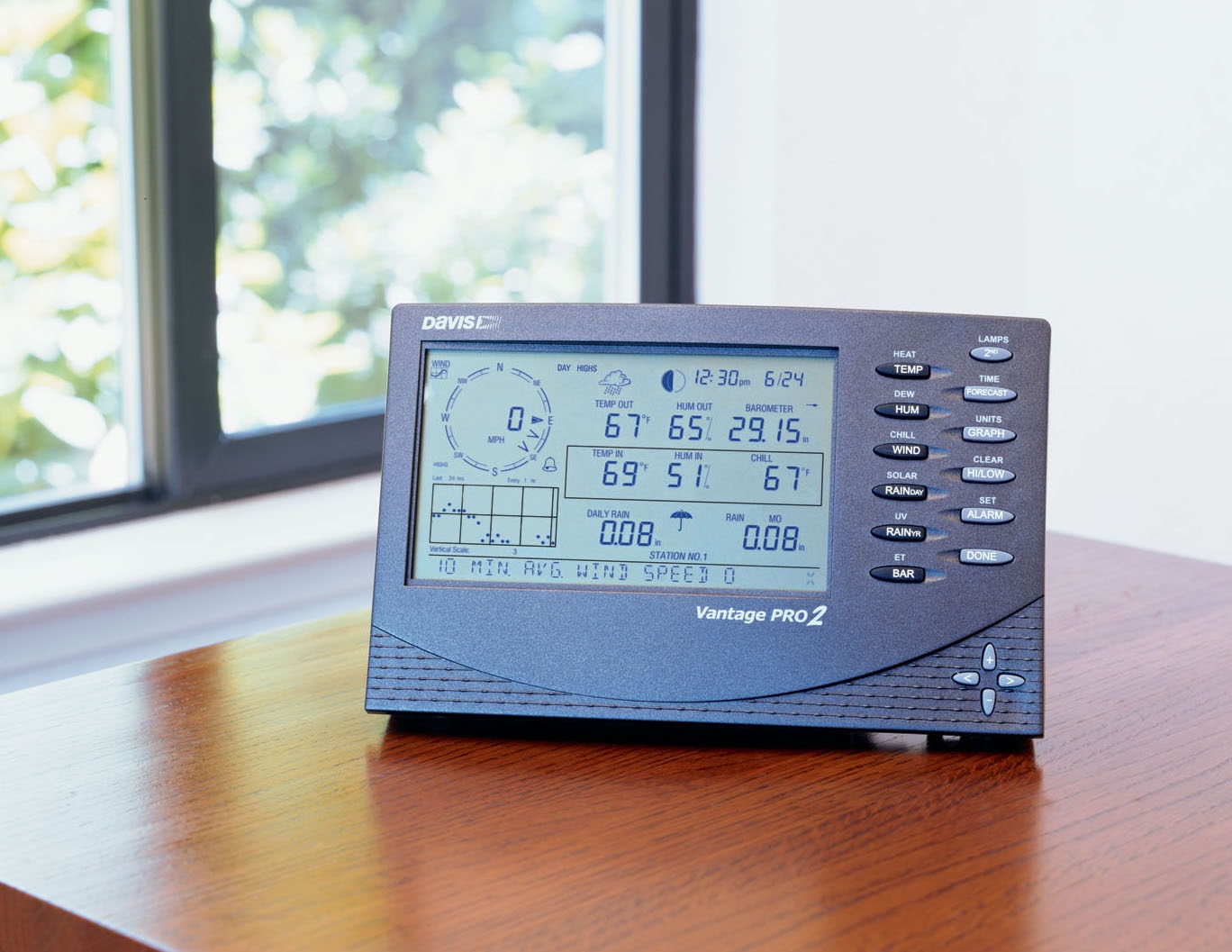 Cabled Vantage Pro2 Weather Station with Standard Radiation Shield - SKU 6152C, 6152CM
