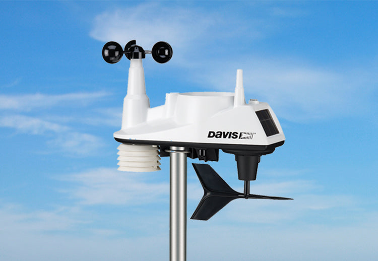 personal weather station blue sky with clouds in background