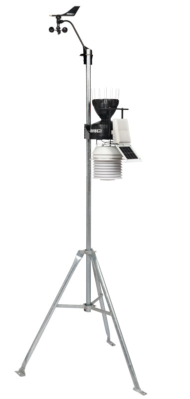 agricultural weather station with fan-aspirated radiation shield